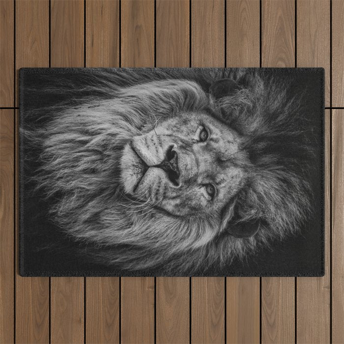 Fierce Lion Outdoor Rug Gallery Image 1