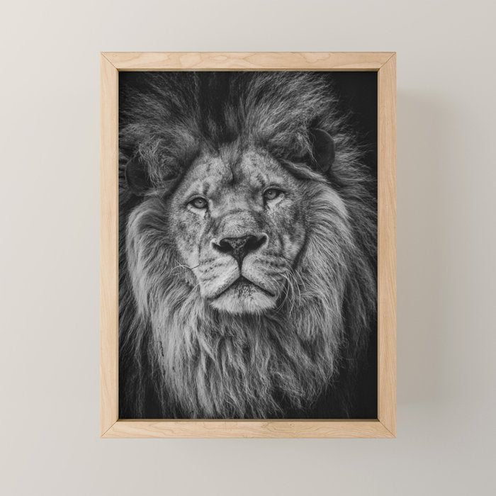 Fierce Lion Mini Art Print Gallery Image 1