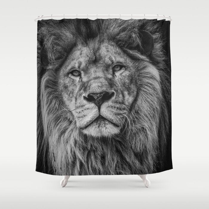 Fierce Lion Shower Curtain Gallery Image 1