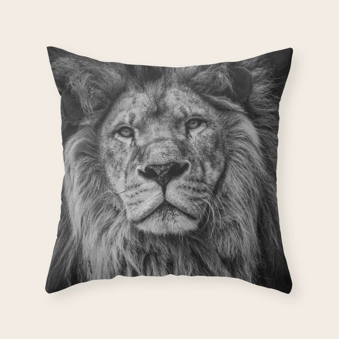 Fierce Lion Throw Pillow Gallery Image 6