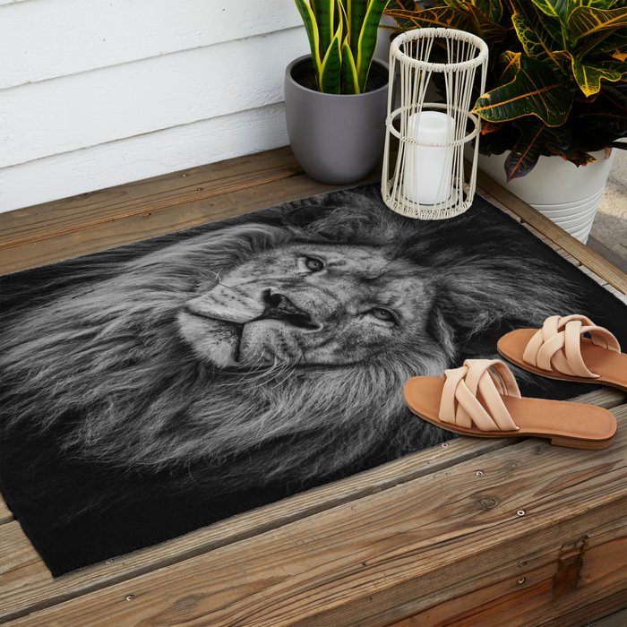 Fierce Lion Outdoor Rug Gallery Image 2