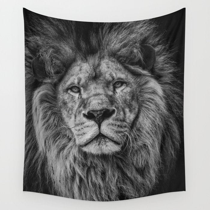 Fierce Lion Wall Tapestry Gallery Image 4