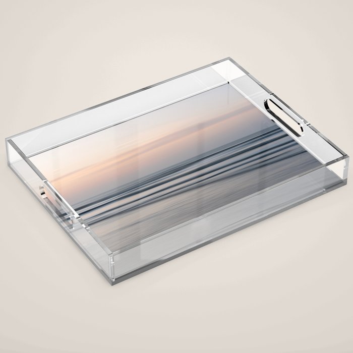 Still Horizon Minimal Seascape Photography Acrylic Tray Gallery Image 1
