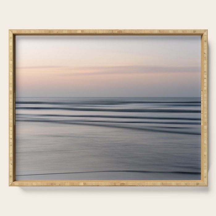 Still Horizon Minimal Seascape Photography Serving Tray Gallery Image 1
