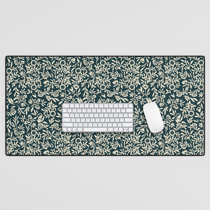 Bold Folk floral pattern Desk Mat Gallery Image 1