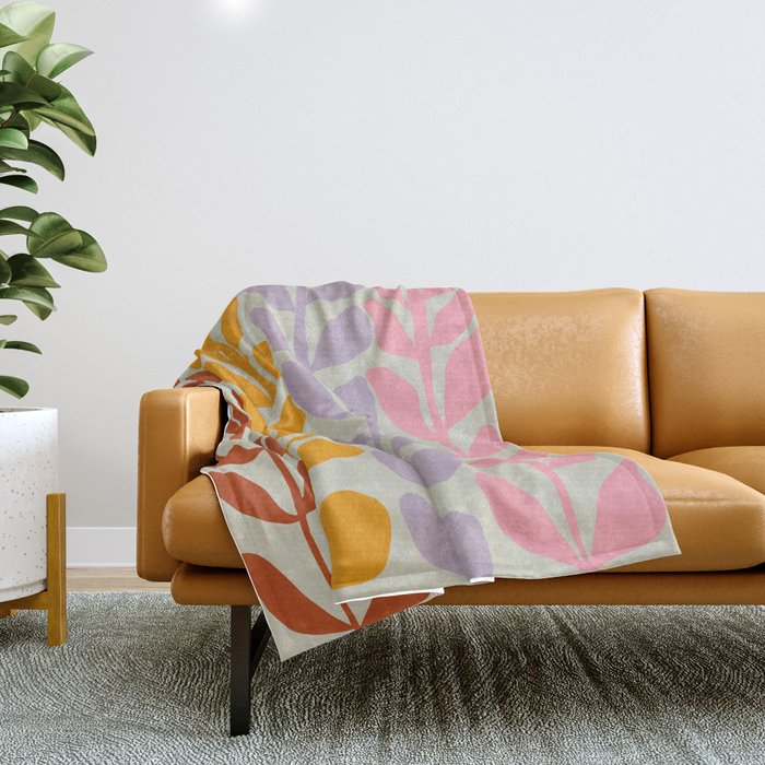 Pastel Petals Throw Blanket Gallery Image 1