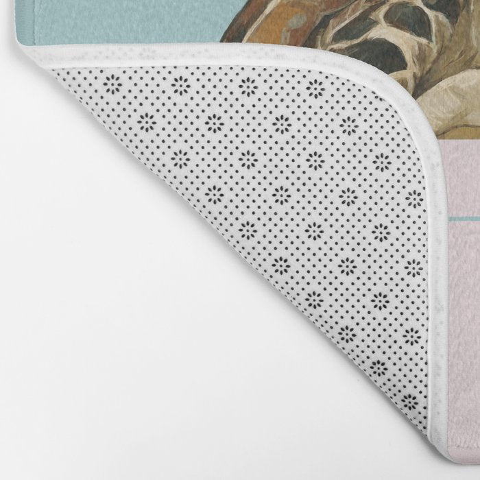 Sea Turtle in Bathtub in Blue Bath Mat Gallery Image 2