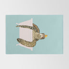 Sea Turtle in Bathtub in Blue Rug Gallery Image 2