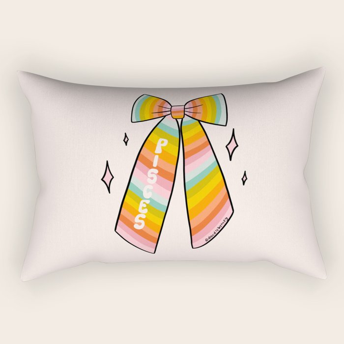 Pisces Bow Rectangular Pillow Gallery Image 1