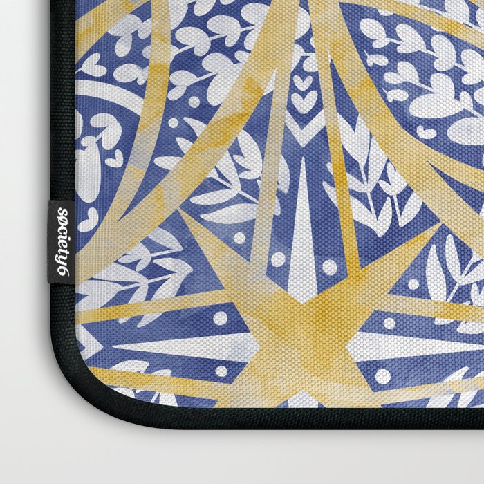 Tile wild leaves starry BY Laptop Sleeve Gallery Image 3