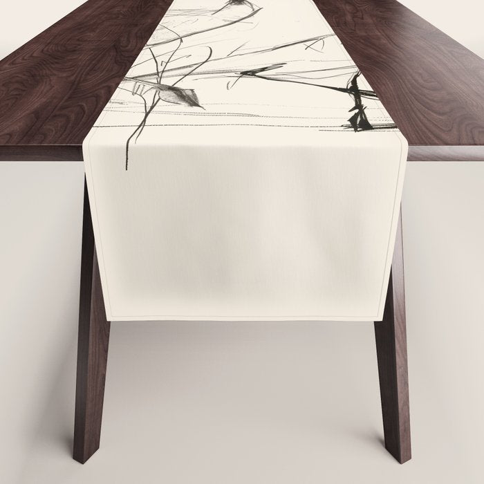 Two Geese - Minimalist Drawing Table Runner Gallery Image 1