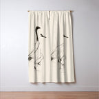 Two Geese - Minimalist Drawing Window Curtain Gallery Image 3