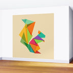 Fractal geometric Squirrel Wall Mural Gallery Image 2