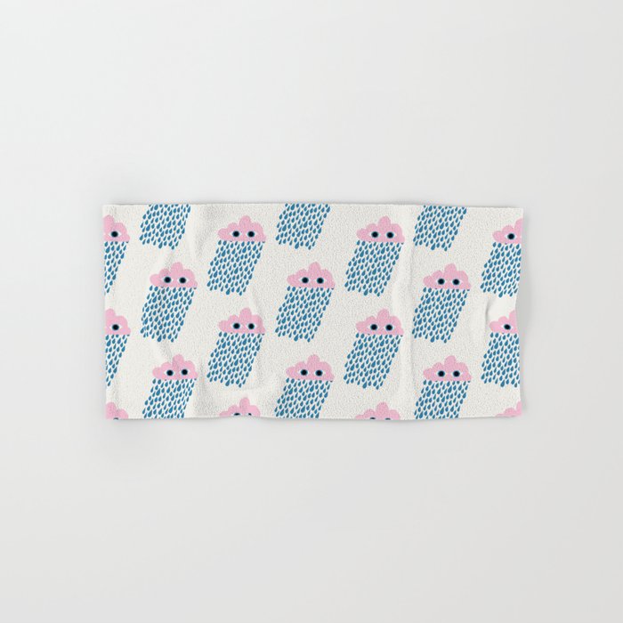 Pink Rain Pattern Bath Towel Gallery Image 1