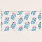 Pink Rain Pattern Desk Mat Gallery Image 3