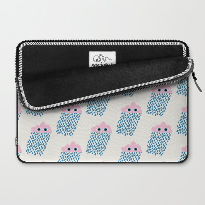 Pink Rain Pattern Laptop Sleeve Gallery Image 2