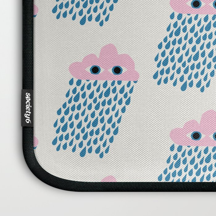 Pink Rain Pattern Laptop Sleeve Gallery Image 3