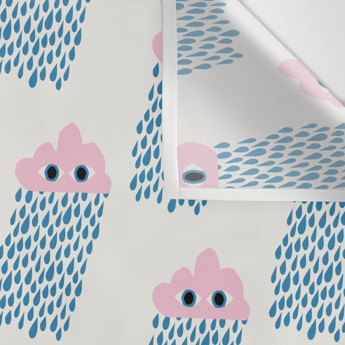 Pink Rain Pattern Wall Tapestry Gallery Image 3