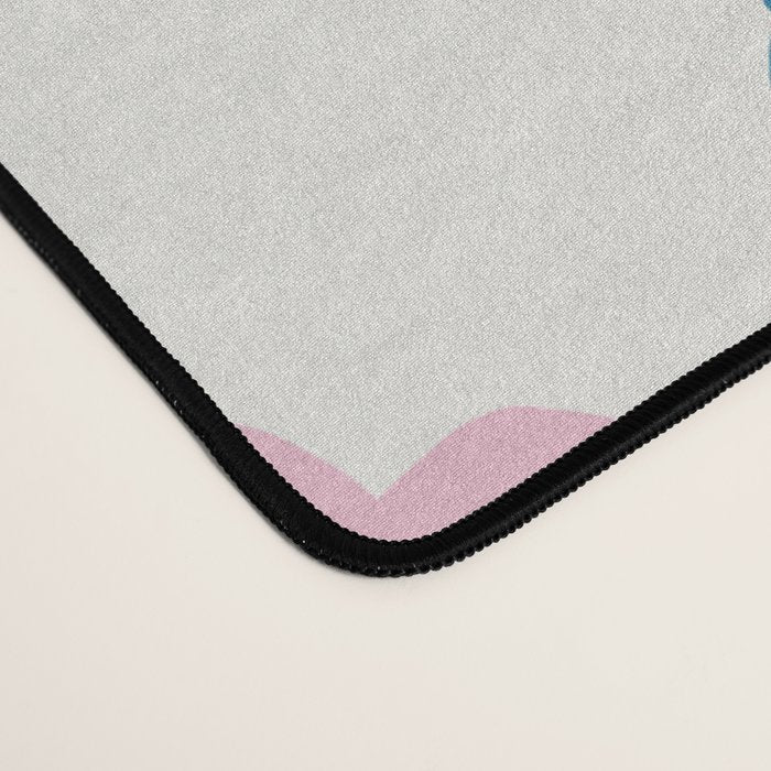 Pink Rain Pattern Desk Mat Gallery Image 4