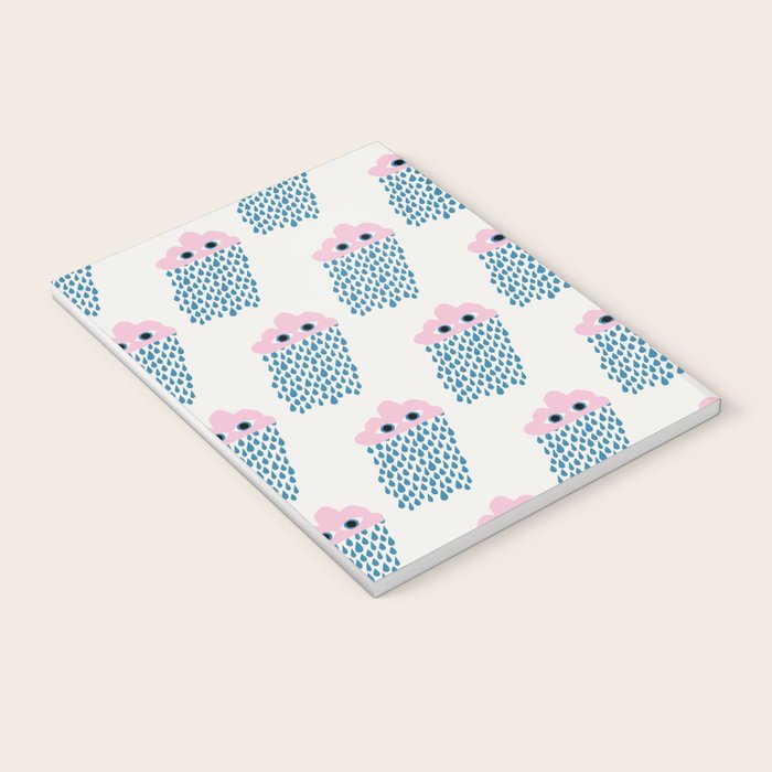 Pink Rain Pattern Notebook Gallery Image 3