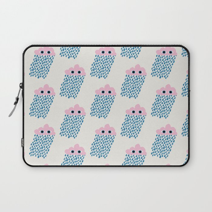 Pink Rain Pattern Laptop Sleeve Gallery Image 1