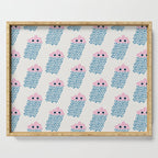 Pink Rain Pattern Serving Tray Gallery Image 1