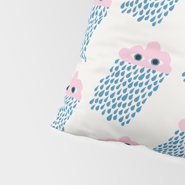 Pink Rain Pattern Pillow Sham Gallery Image 4