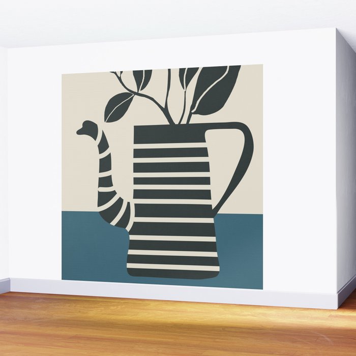 Teapot Garden 1 Wall Mural Gallery Image 2