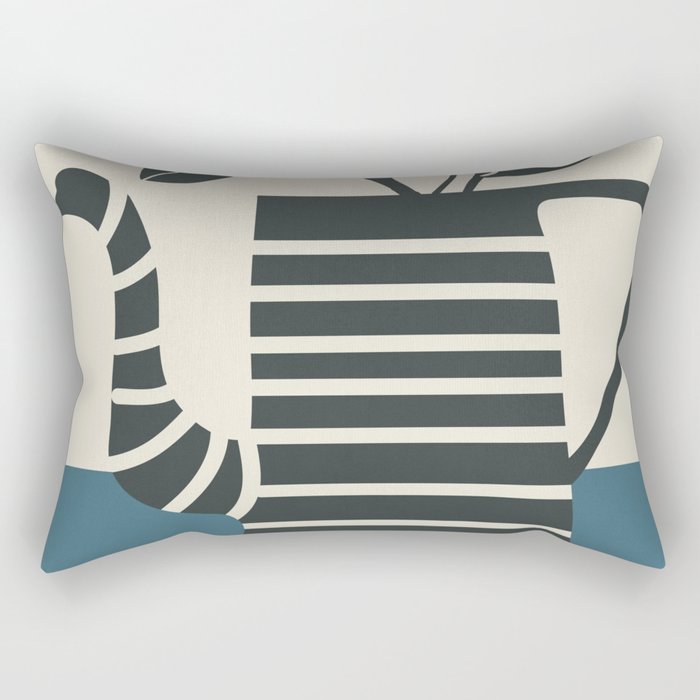 Teapot Garden 1 Rectangular Pillow Gallery Image 2