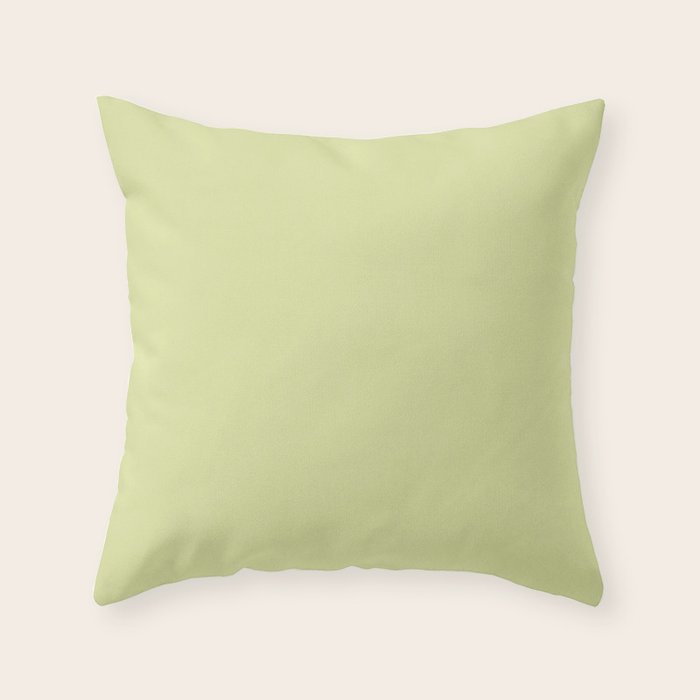 Autumn Pistachio Cream Throw Pillow Gallery Image 6