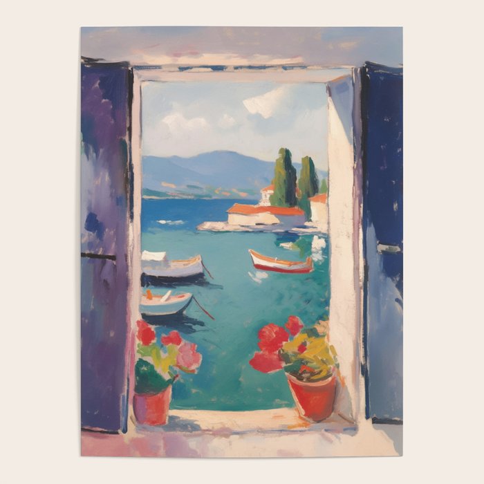 Mediterranean Window Morning View Poster Gallery Image 4