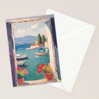 Mediterranean Window Morning View Stationery Card Gallery Image 2