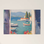 Mediterranean Window Morning View Welcome Mat Gallery Image 1