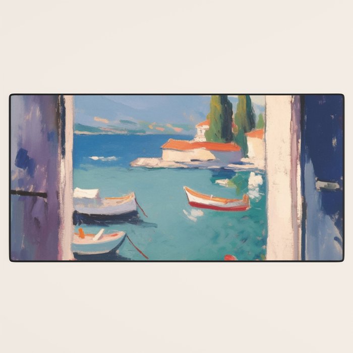 Mediterranean Window Morning View Desk Mat Gallery Image 3