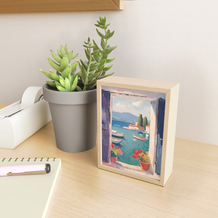 Mediterranean Window Morning View Mini Art Print Gallery Image 2
