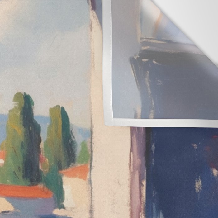 Mediterranean Window Morning View Wall Tapestry Gallery Image 3