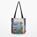 Mediterranean Window Morning View Tote Bag Gallery Image 2