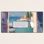 Mediterranean Window Morning View Desk Mat Gallery Image 1