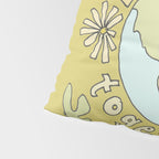 let's be better together // protect mother earth // retro art by surfy birdy Pillow Sham Gallery Image 4
