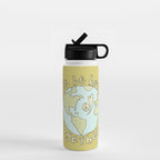 let's be better together // protect mother earth // retro art by surfy birdy Water Bottle Gallery Image 1