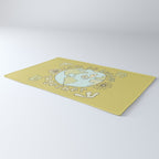 let's be better together // protect mother earth // retro art by surfy birdy Rug Gallery Image 3