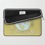 let's be better together // protect mother earth // retro art by surfy birdy Laptop Sleeve Gallery Image 2