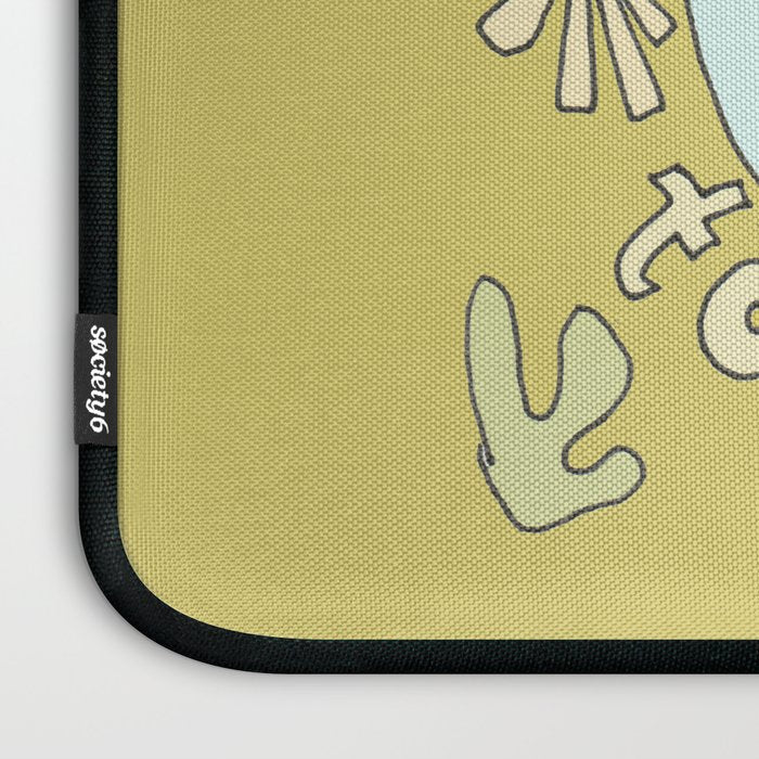 let's be better together // protect mother earth // retro art by surfy birdy Laptop Sleeve Gallery Image 3