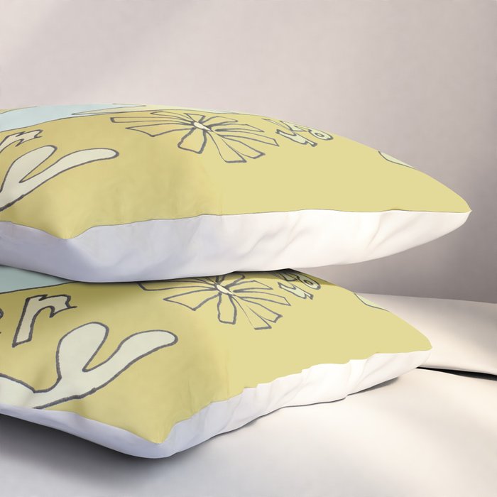 let's be better together // protect mother earth // retro art by surfy birdy Pillow Sham Gallery Image 3