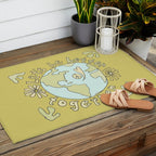 let's be better together // protect mother earth // retro art by surfy birdy Outdoor Rug Gallery Image 2