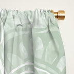 Mandala, Yoga Love, Sage Green, Boho Print Window Curtain Gallery Image 2