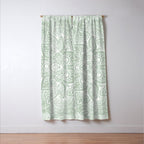 Mandala, Yoga Love, Sage Green, Boho Print Window Curtain Gallery Image 3