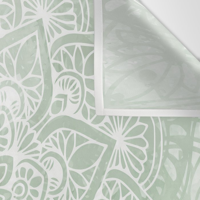 Mandala, Yoga Love, Sage Green, Boho Print Wall Tapestry Gallery Image 3