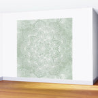 Mandala, Yoga Love, Sage Green, Boho Print Wall Mural Gallery Image 2