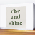 Rise And Shine Muted Green On Cream Wall Mural Gallery Image 2
